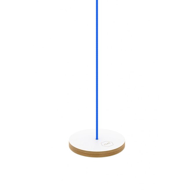 Round Swing - White with blue rope