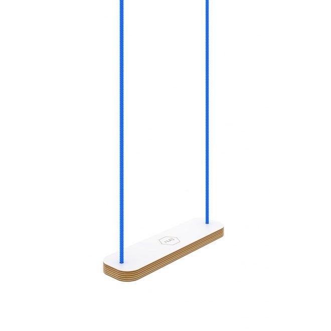 Rectangular Swing - white with blue rope