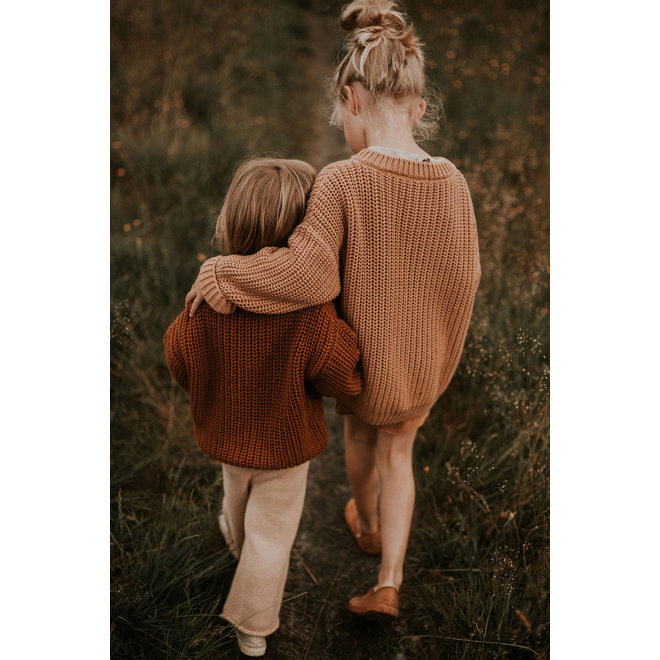 Chunky Knitted Sweater Coral