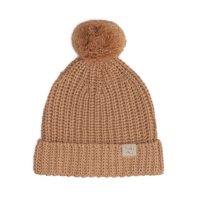 Chunky Knitted Beanie - Coral