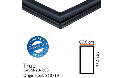 True G4SM-23-RGS Türdichtung 137,7 x 67,6 cm (Profil breit)