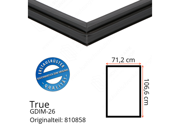 True GDIM-26 Türdichtung 106,6 x 71,2 cm (Profil schmal)