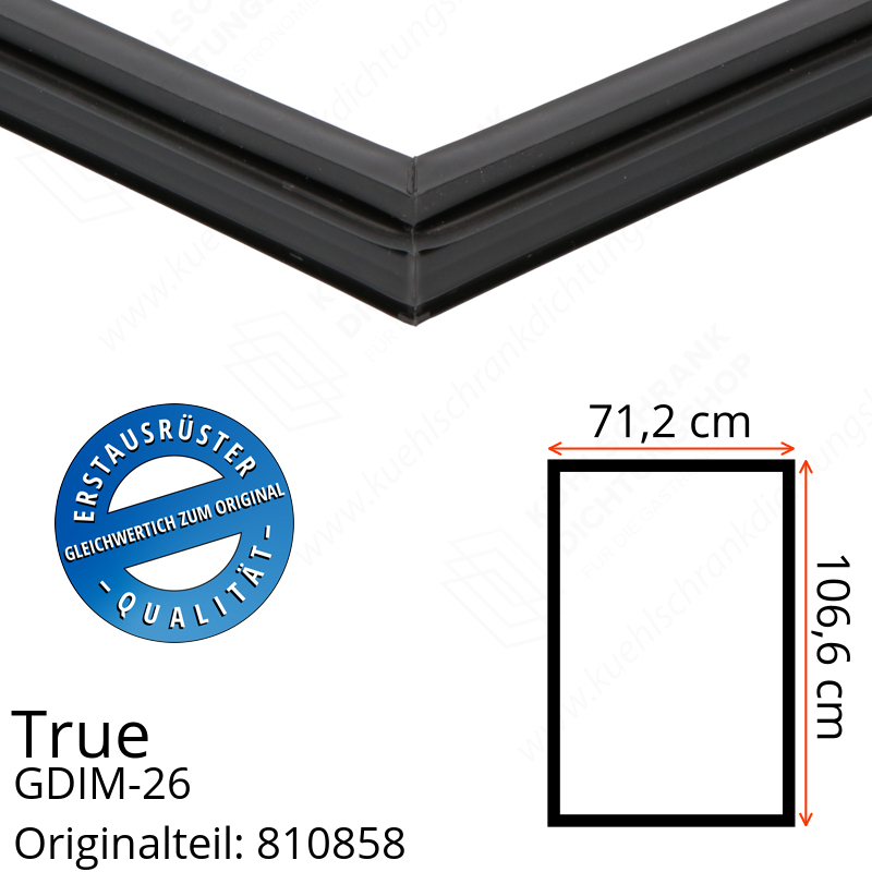 True GDIM-26 Türdichtung 106,6 x 71,2 cm (Profil schmal)