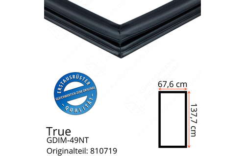 True GDIM-49NT Türdichtung 137,7 x 67,6 cm (Profil breit)