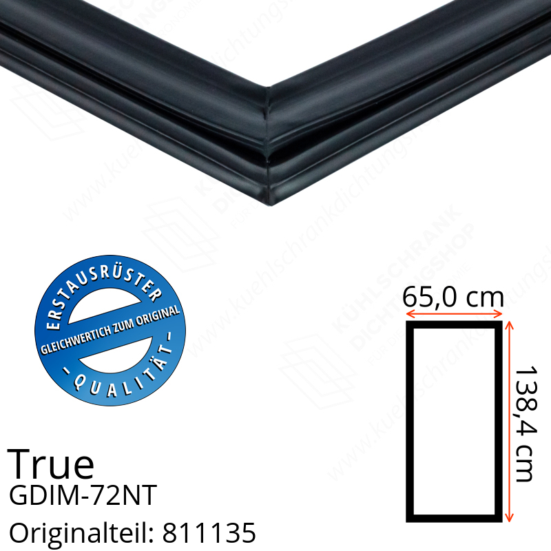 True GDIM-72NT Türdichtung 138,4 x 65,0 cm (Profil breit)