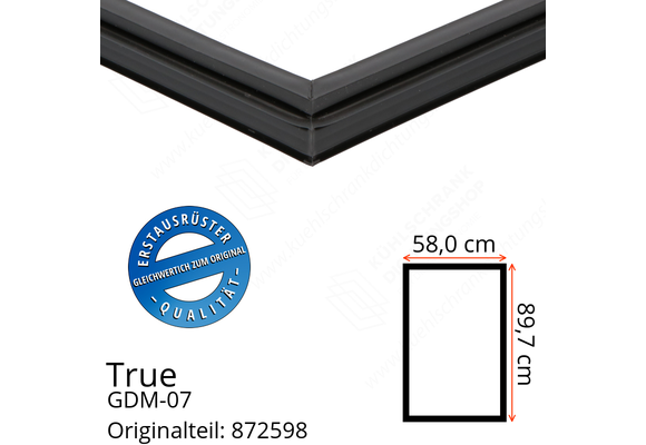 True GDM-07 Türdichtung 89,7 x 58,0 cm (Profil schmal)