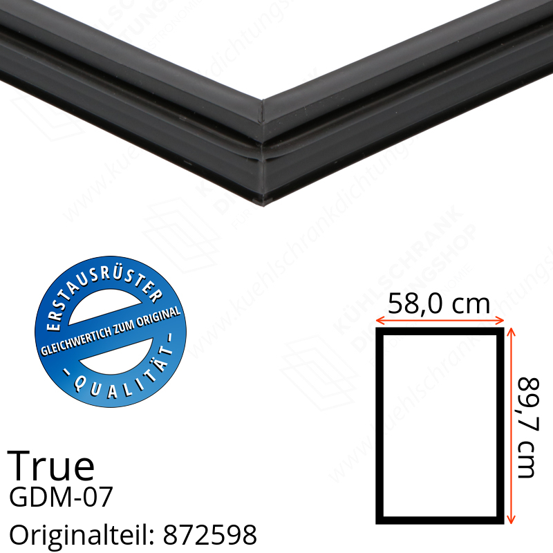 True GDM-07 Türdichtung 89,7 x 58,0 cm (Profil schmal)