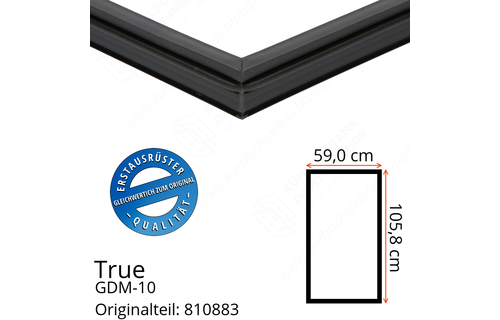 True GDM-10 Türdichtung 105,8 x 59,0 cm (Profil schmal)