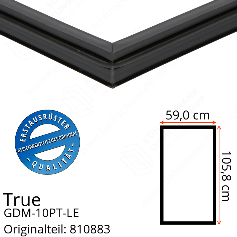 True GDM-10PT-LE Türdichtung 105,8 x 59,0 cm (Profil schmal)