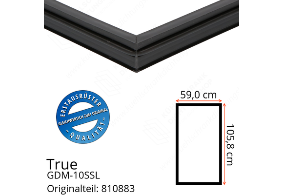 True GDM-10SSL Türdichtung 105,8 x 59,0 cm (Profil schmal)