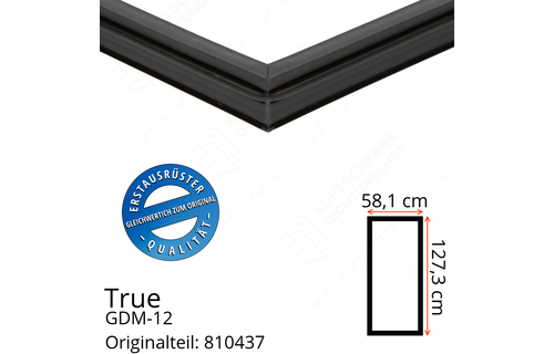 True GDM-12 Türdichtung 127,3 x 58,1 cm (Profil schmal)