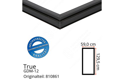 True GDM-12 Türdichtung 129,5 x 59,0 cm (Profil schmal)