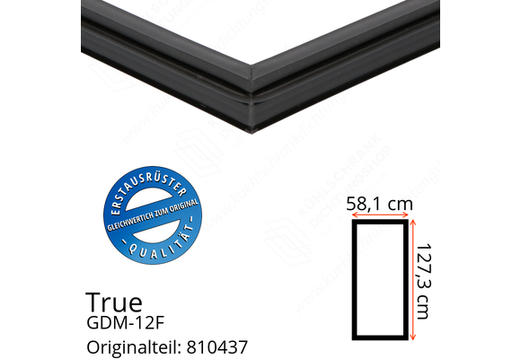 True GDM-12F Türdichtung 127,3 x 58,1 cm (Profil schmal)