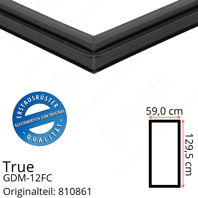True GDM-12FC Türdichtung 129,5 x 59,0 cm (Profil schmal)
