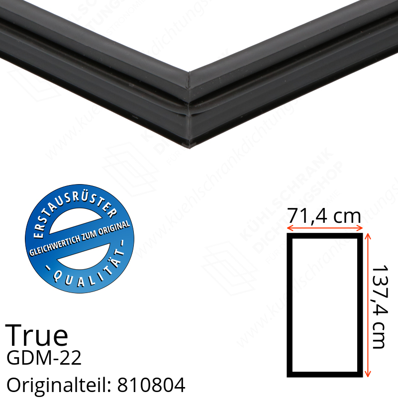 True GDM-22 Türdichtung 137,4 x 71,4 cm (Profil schmal)