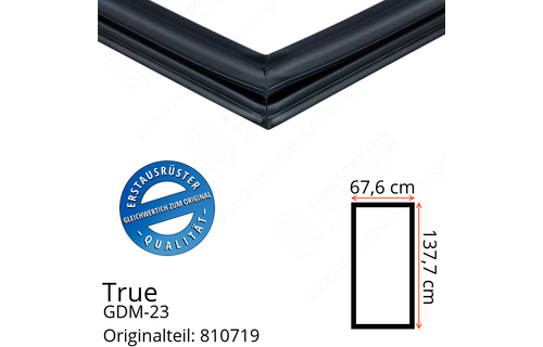 True GDM-23 Türdichtung 137,7 x 67,6 cm (Profil breit)