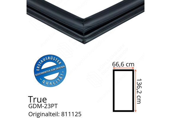True GDM-23PT Türdichtung 136,2 x 66,6 cm (Profil breit)