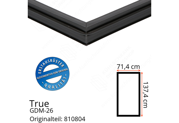 True GDM-26 Türdichtung 137,4 x 71,4 cm (Profil schmal)