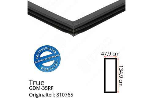 True GDM-35RF Türdichtung 134,9 x 47,9 cm (Profil schmal)