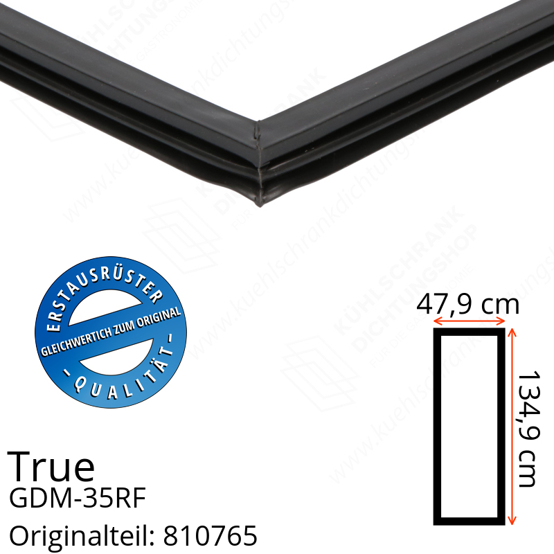 True GDM-35RF Türdichtung 134,9 x 47,9 cm (Profil schmal)