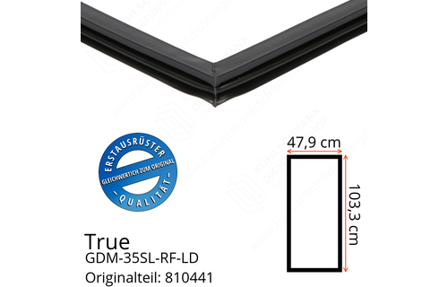True GDM-35SL-RF-LD Türdichtung 103,3 x 47,9 cm (Profil schmal)