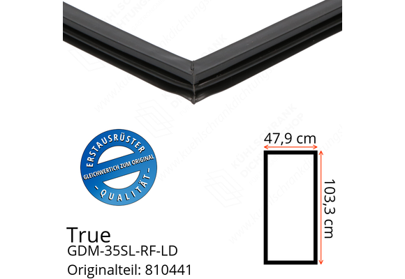 True GDM-35SL-RF-LD Türdichtung 103,3 x 47,9 cm (Profil schmal)