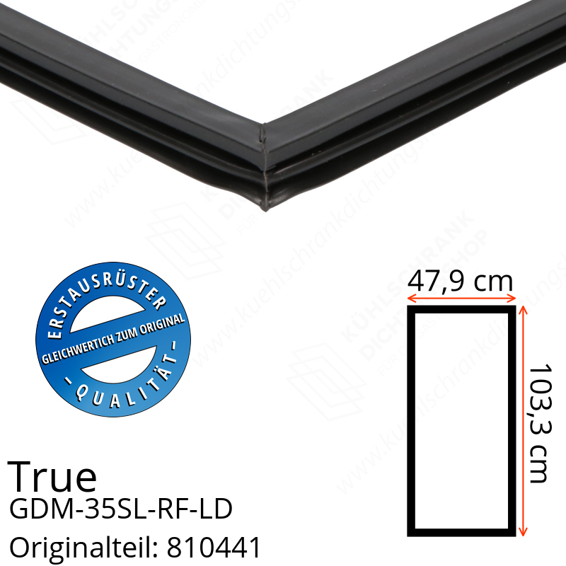 True GDM-35SL-RF-LD Türdichtung 103,3 x 47,9 cm (Profil schmal)