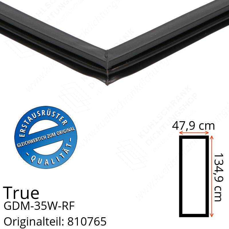True GDM-35W-RF Türdichtung 134,9 x 47,9 cm (Profil schmal)