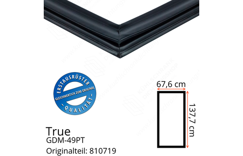 True GDM-49PT Türdichtung 137,7 x 67,6 cm (Profil breit)