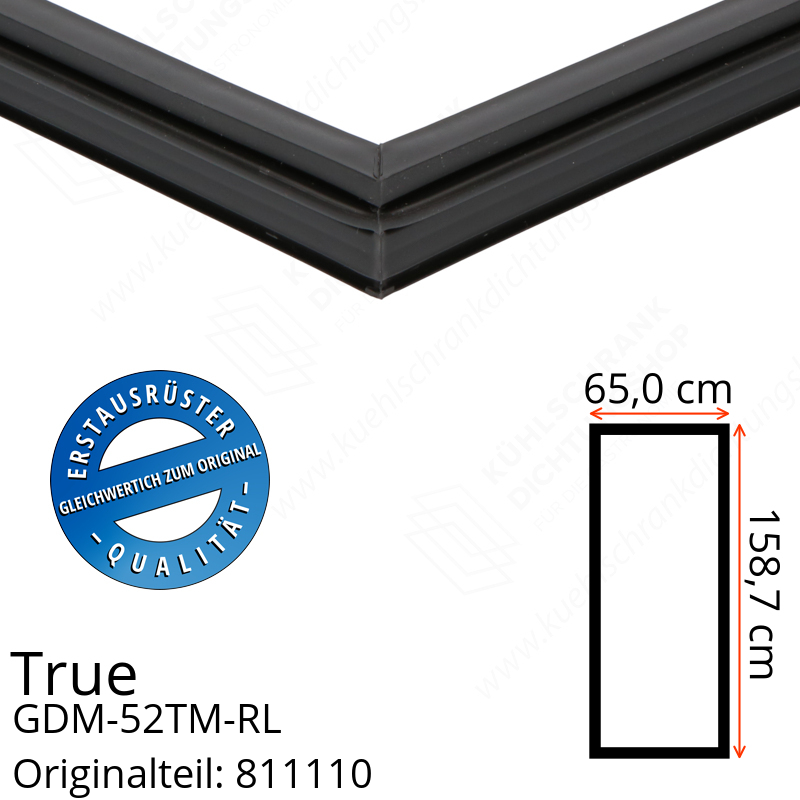 True GDM-52TM-RL Türdichtung 158,7 x 65,0 cm (Profil schmal)