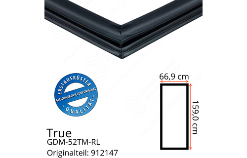 True GDM-52TM-RL Türdichtung 159,0 x 66,9 cm (Profil breit)