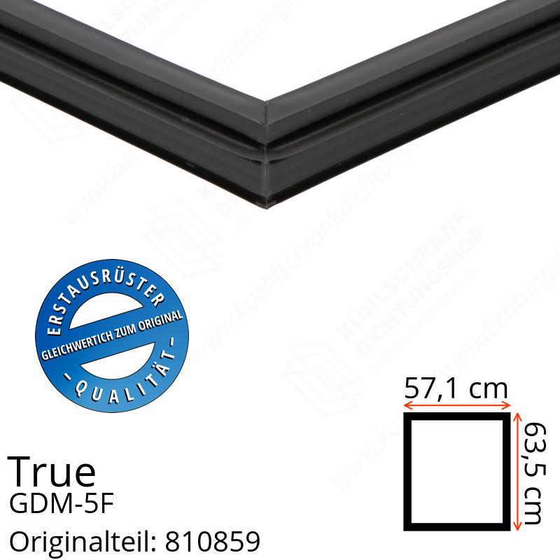 True GDM-5F Türdichtung 63,5 x 57,1 cm (Profil schmal)