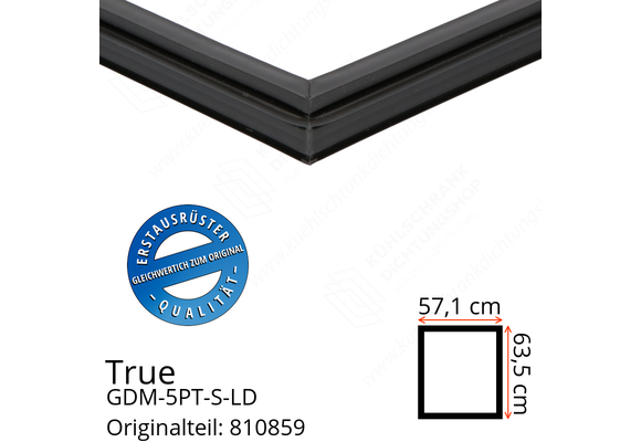 True GDM-5PT-S-LD Türdichtung 63,5 x 57,1 cm (Profil schmal)