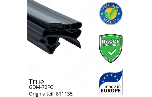 True GDM-72FC Türdichtung 138,4 x 65,0 cm (Profil breit)