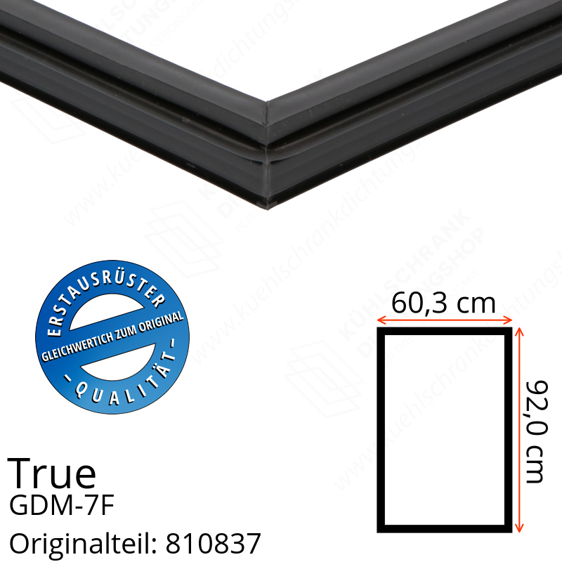 True GDM-7F Türdichtung 92,0 x 60,3 cm (Profil schmal)