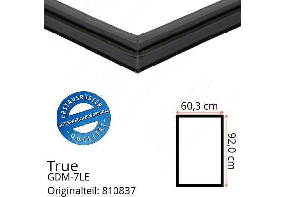 True GDM-7LE Türdichtung 92,0 x 60,3 cm (Profil schmal)