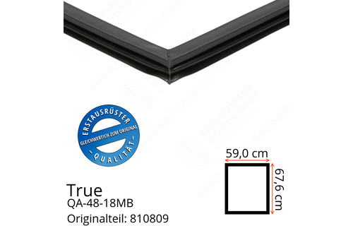 True QA-48-18MB Türdichtung 67,6 x 59,0 cm (Profil schmal)