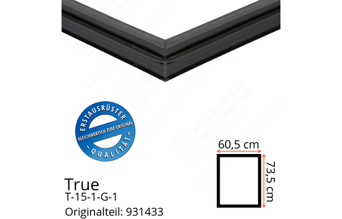 True T-15-1-G-1 Türdichtung 73,5 x 60,5 cm (Profil schmal)