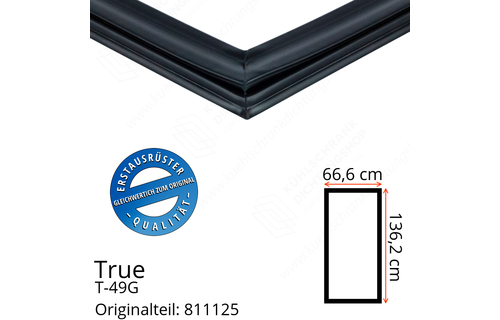 True T-49G Türdichtung 136,2 x 66,6 cm (Profil breit)
