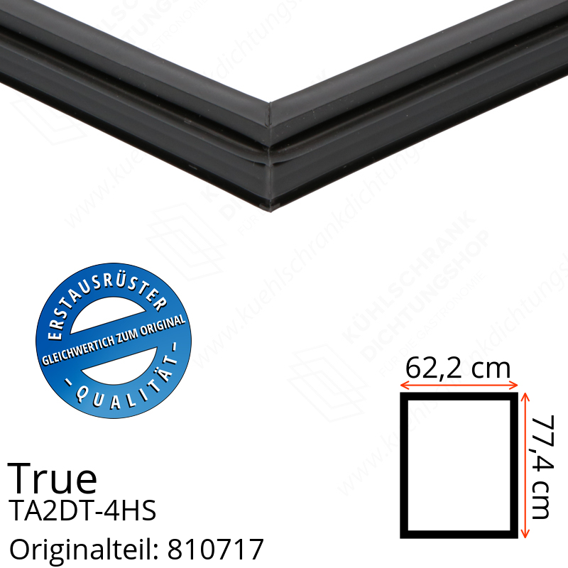 True TA2DT-4HS Türdichtung 77,4 x 62,2 cm (Profil schmal)