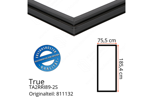 True TA2RRI89-2S Türdichtung 185,4 x 75,5 cm (Profil schmal)