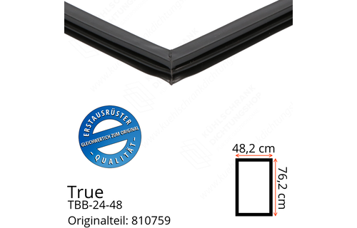 True TBB-24-48 Türdichtung 76,2 x 48,2 cm (Profil schmal)