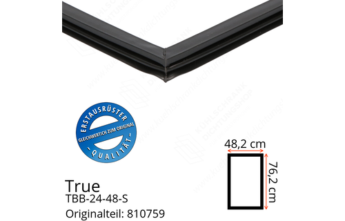 True TBB-24-48-S Türdichtung 76,2 x 48,2 cm (Profil schmal)