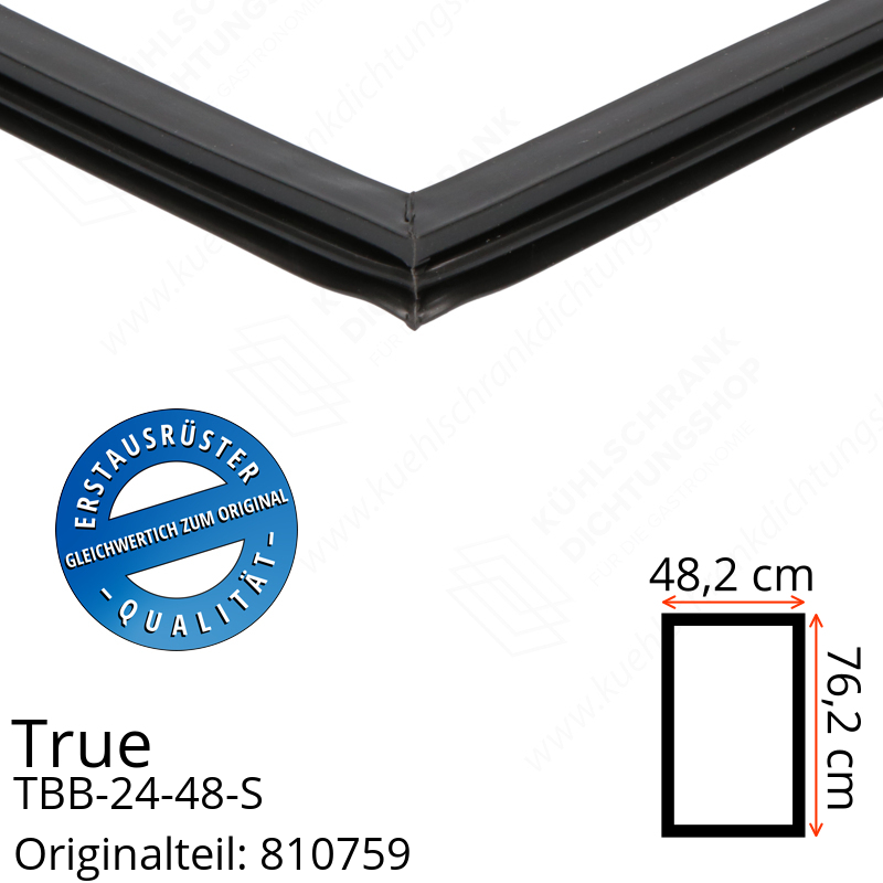 True TBB-24-48-S Türdichtung 76,2 x 48,2 cm (Profil schmal)