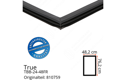 True TBB-24-48FR Türdichtung 76,2 x 48,2 cm (Profil schmal)