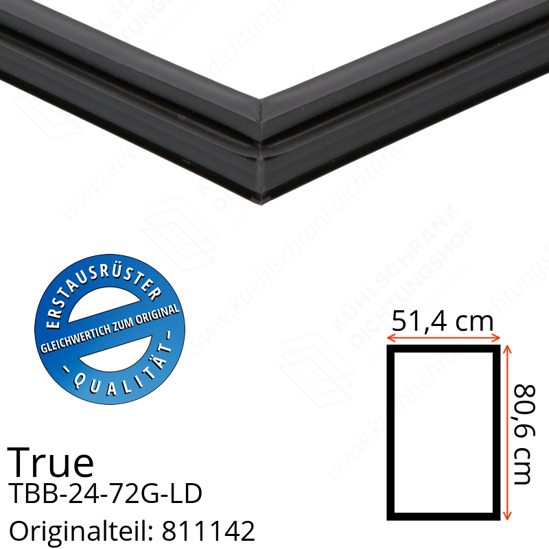 True TBB-24-72G-LD Türdichtung 80,6 x 51,4 cm (Profil schmal)