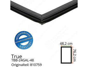 True TBB-24GAL-48 Türdichtung 76,2 x 48,2 cm (Profil schmal)