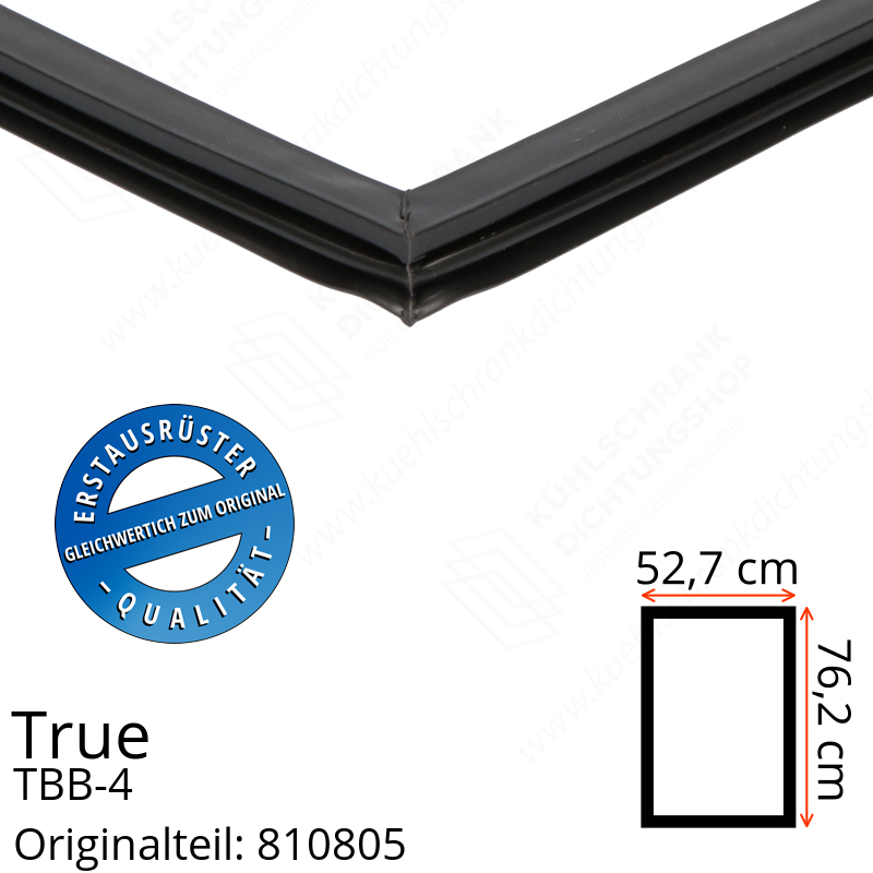 True TBB-4 Türdichtung 76,2 x 52,7 cm (Profil schmal)