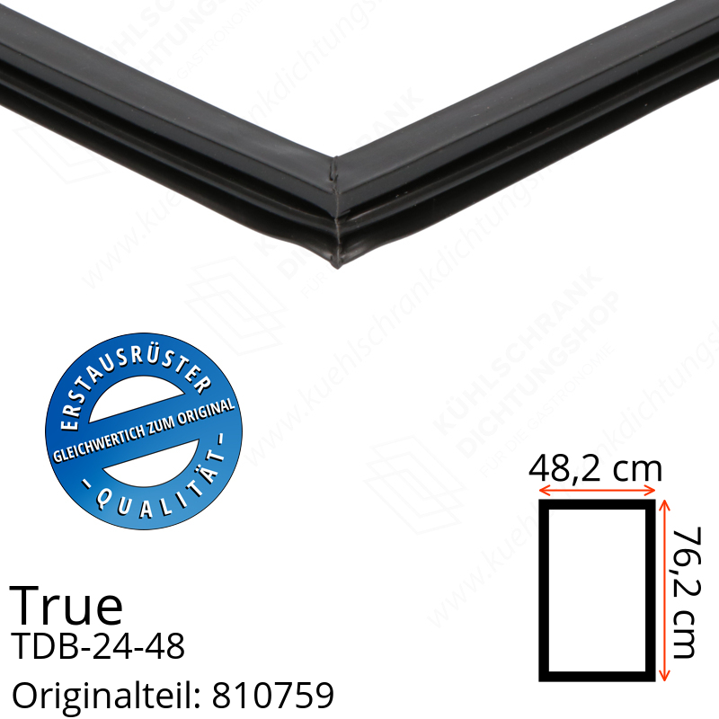 True TDB-24-48 Türdichtung 76,2 x 48,2 cm (Profil schmal)