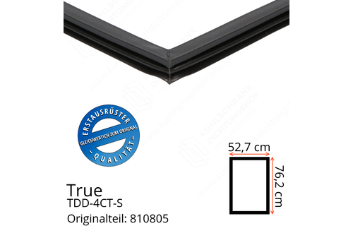 True TDD-4CT-S Türdichtung 76,2 x 52,7 cm (Profil schmal)